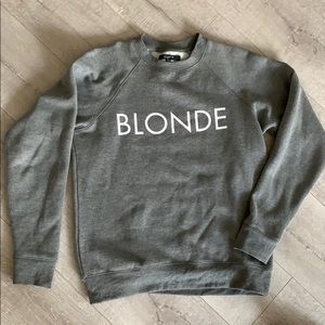 Brunette the label “Blonde” crew neck sweater s/m